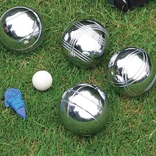 Outdoor steel boules garden game set