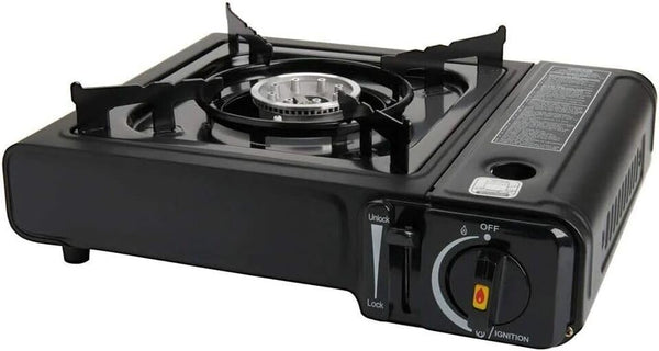 Camping gas cooker with flame control