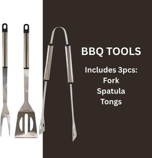 Outdoor cooking utensil set for barbecue grilling
