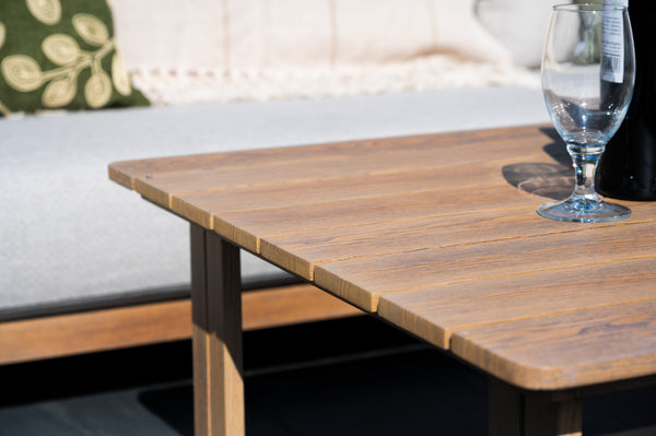 Modern garden corner sofa with table