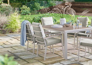 Outdoor dining table with polywood top