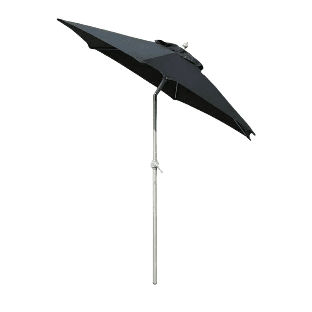 2m Aluminium Black Lightweight Garden Parasol