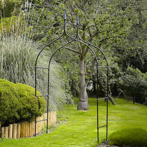Metal garden arch for roses and clematis