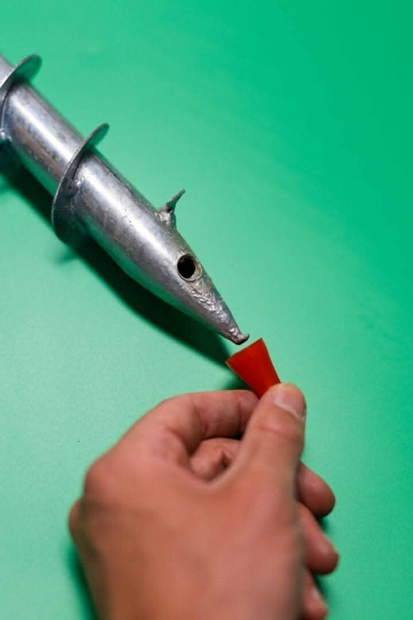 Reusable metal garden spike for camping setups