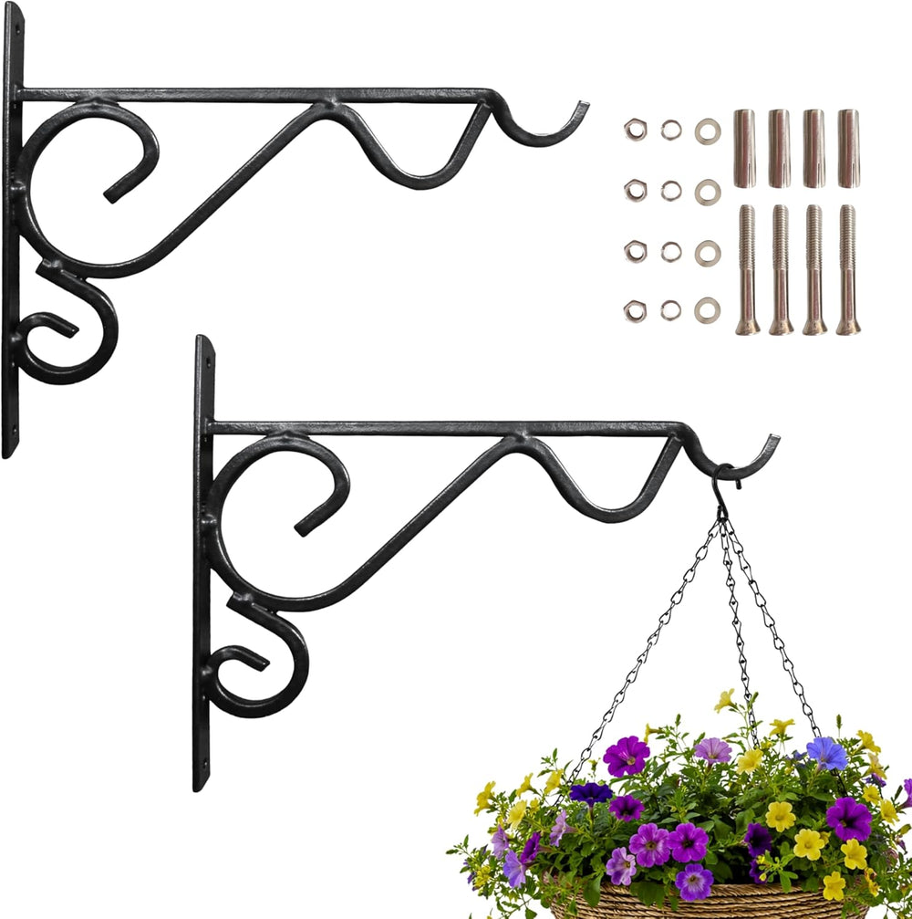 Heavy duty hanging basket brackets outdoor