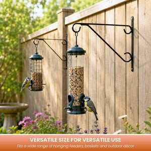 Wall mounted hooks for hanging baskets