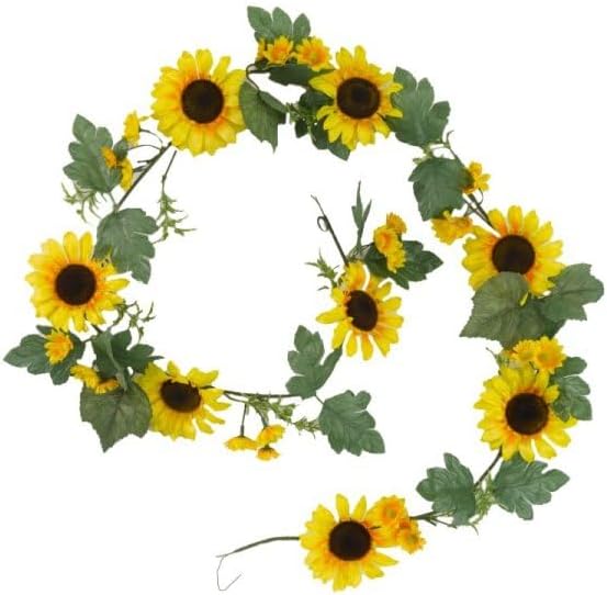 Weather resistant artificial flower garland