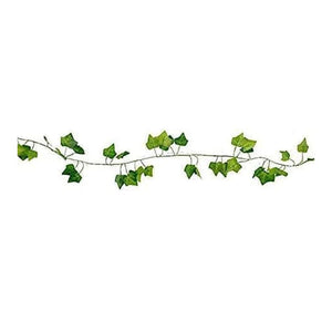 Solar ivy string lights wrapped around an outdoor pergola