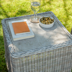 Ceramic glass outdoor side table