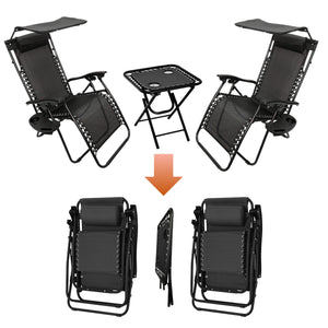 Pair of canopy loungers positioned beside a pool