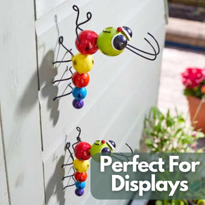 Garden wall ornament with integrated hanging hook