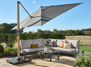 Smoke grey cantilever umbrella