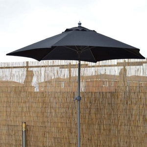 Modern black garden umbrella