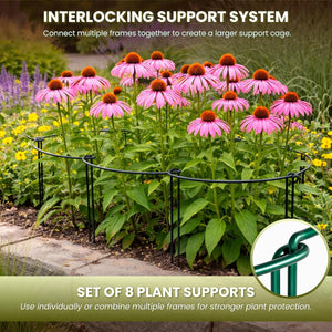 Foldable garden plant support frame set