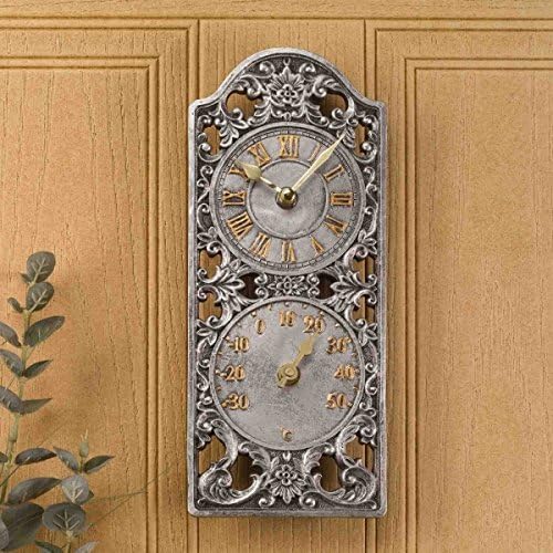 Wall mounted vintage clock for garden