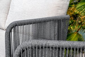 Beige cushion garden sofa set