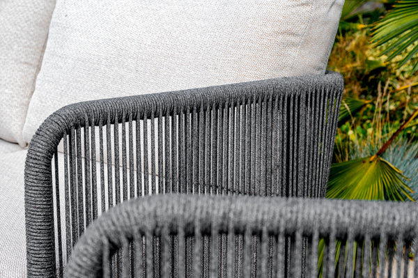 Beige cushion garden sofa set