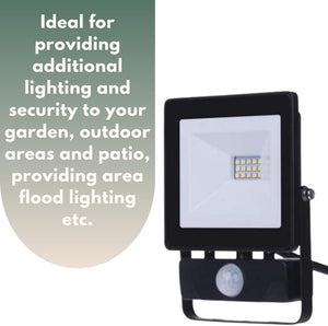 Aluminium LED security floodlight.