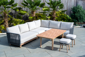 Aluminium outdoor corner seating set