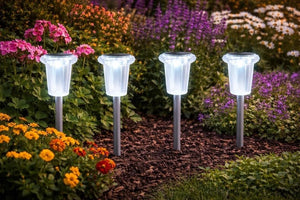 Decorative solar lights for flower beds
