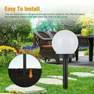 Outdoor solar stake lights for flower beds and lawns