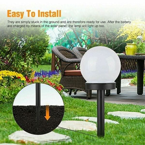 Outdoor solar stake lights for flower beds and lawns