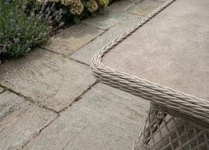 Outdoor wicker corner sofa set