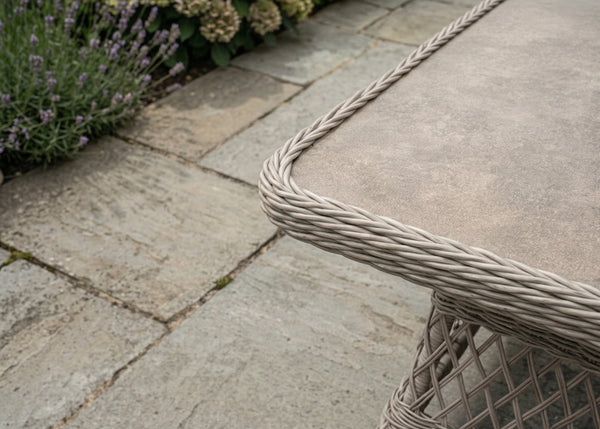Outdoor wicker corner sofa set