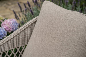 Garden wicker furniture with adjustable table