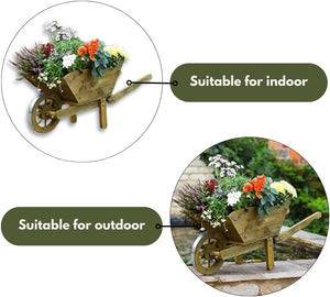 Brown wooden decorative planter box