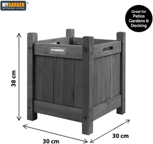 Wooden flower planter box for patio and balcony