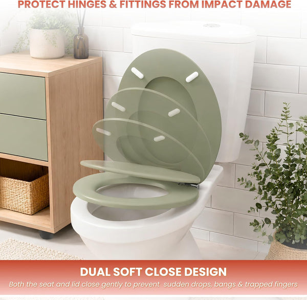 Durable wooden toilet seat with quick release system
