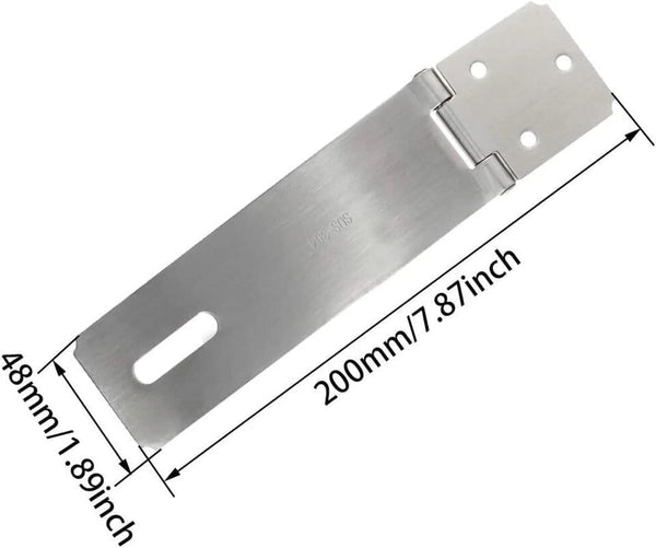 Security hasp installed on a wooden garden gate.