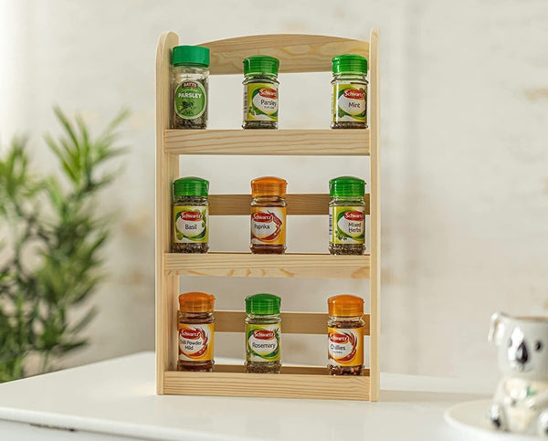 Rustic kitchen organiser for herbs and spices