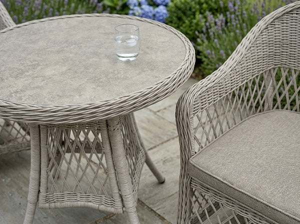 Compact outdoor dining set