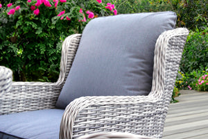 Outdoor wicker dining furniture set