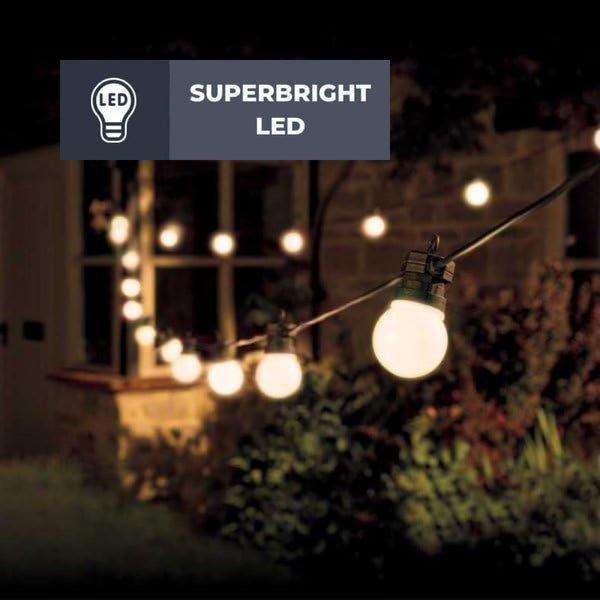 Connectable patio festoon lights