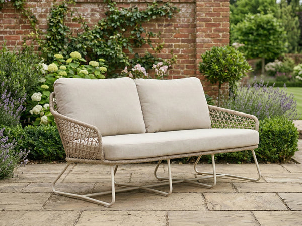 Beige outdoor lounge set