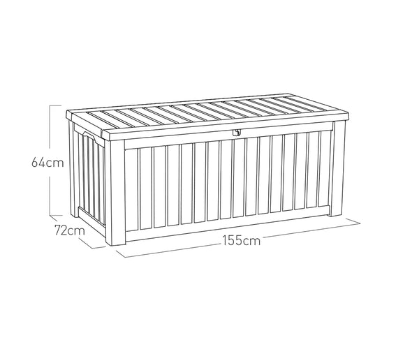 Weatherproof patio storage box