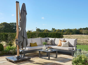 Large outdoor parasol with cover