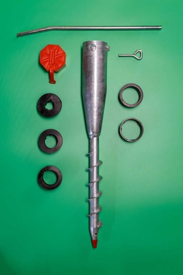 Weather resistant screw in lawn anchor