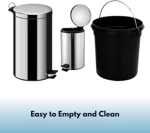 hands free stainless steel trash can