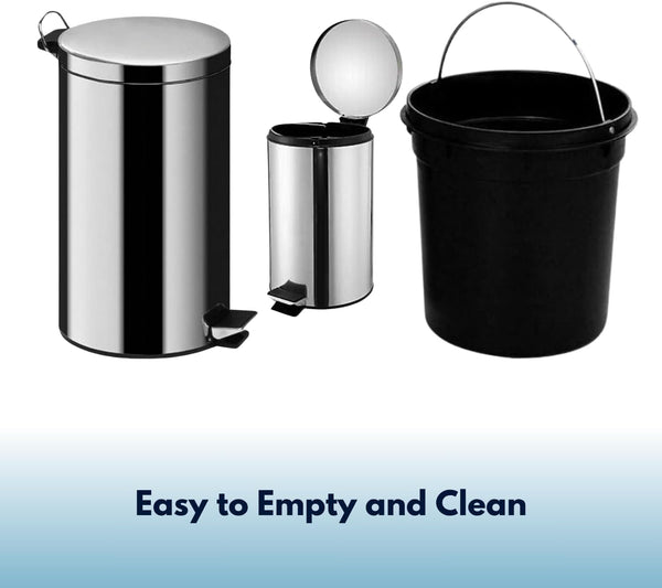 hands free stainless steel trash can