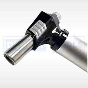 Adjustable flame blow torch with ergonomic grip