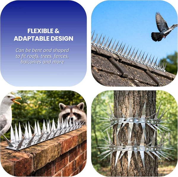 Roof bird deterrent reflective ribbon