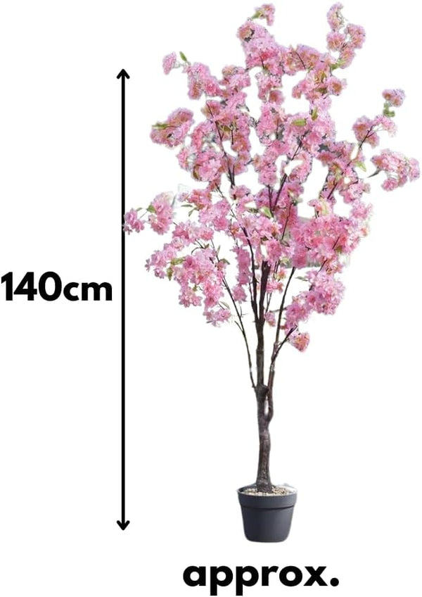 Pink faux blossom tree for indoor décor