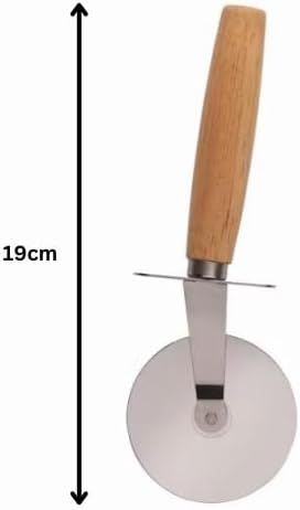 Round bamboo pizza cutting board with handle