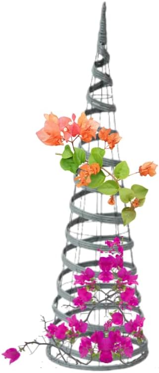 Decorative spiral plant support obelisk