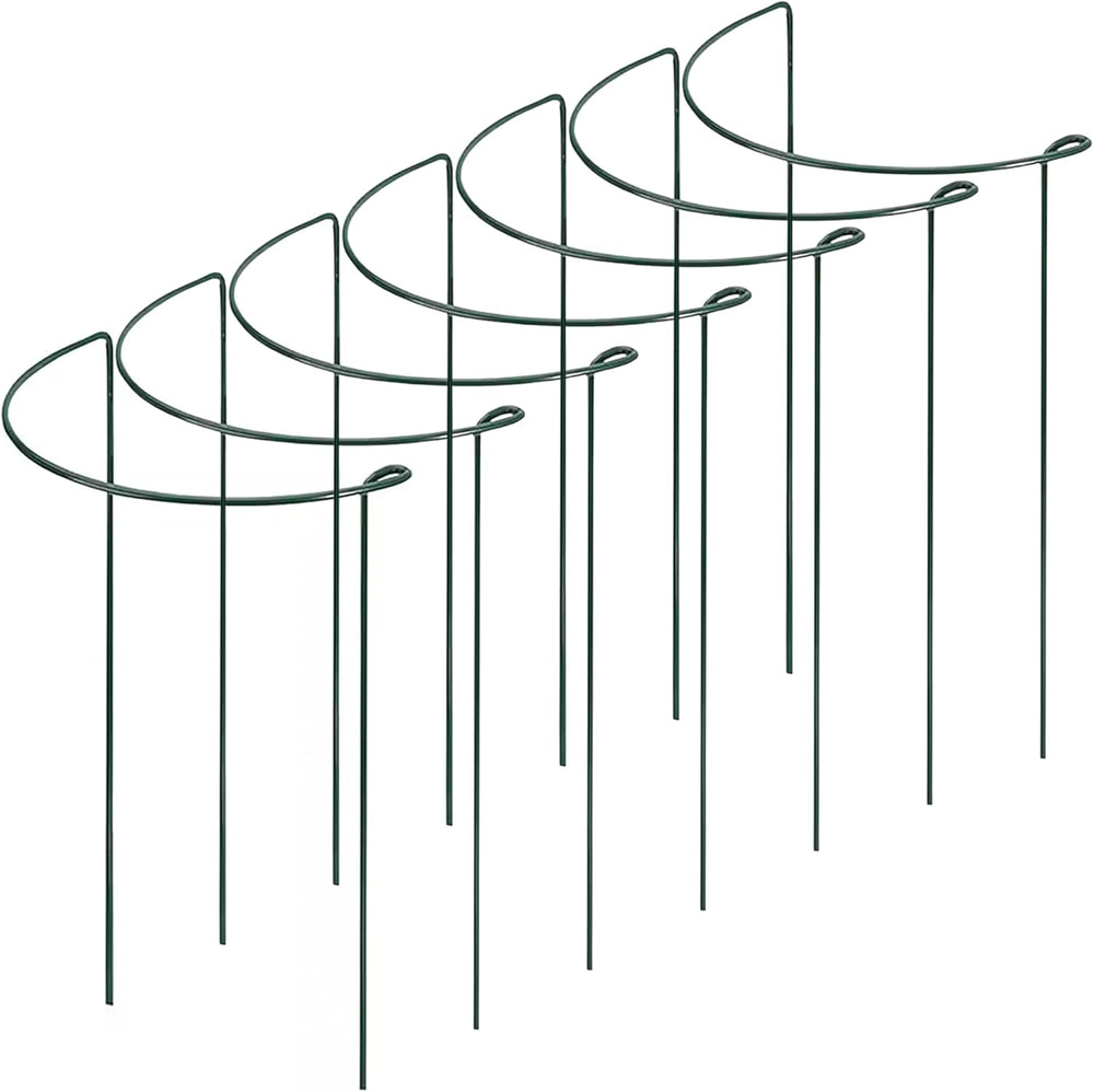 Garden Mile circular plant support frames in garden