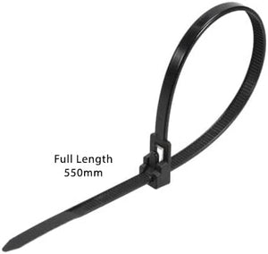 Black cable ties for cable management